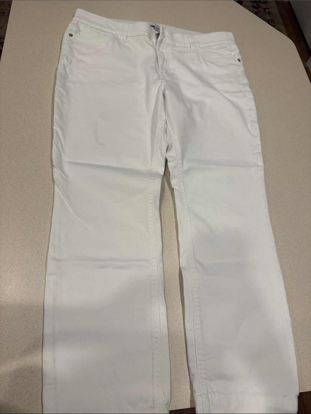 Liz Claiborne White Straight-Leg Jeans